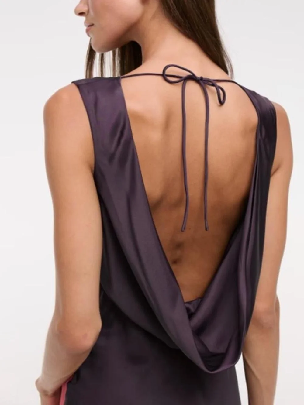 Abercrombie & Fitch NWT L Petite Draped Back Maxi Dress
